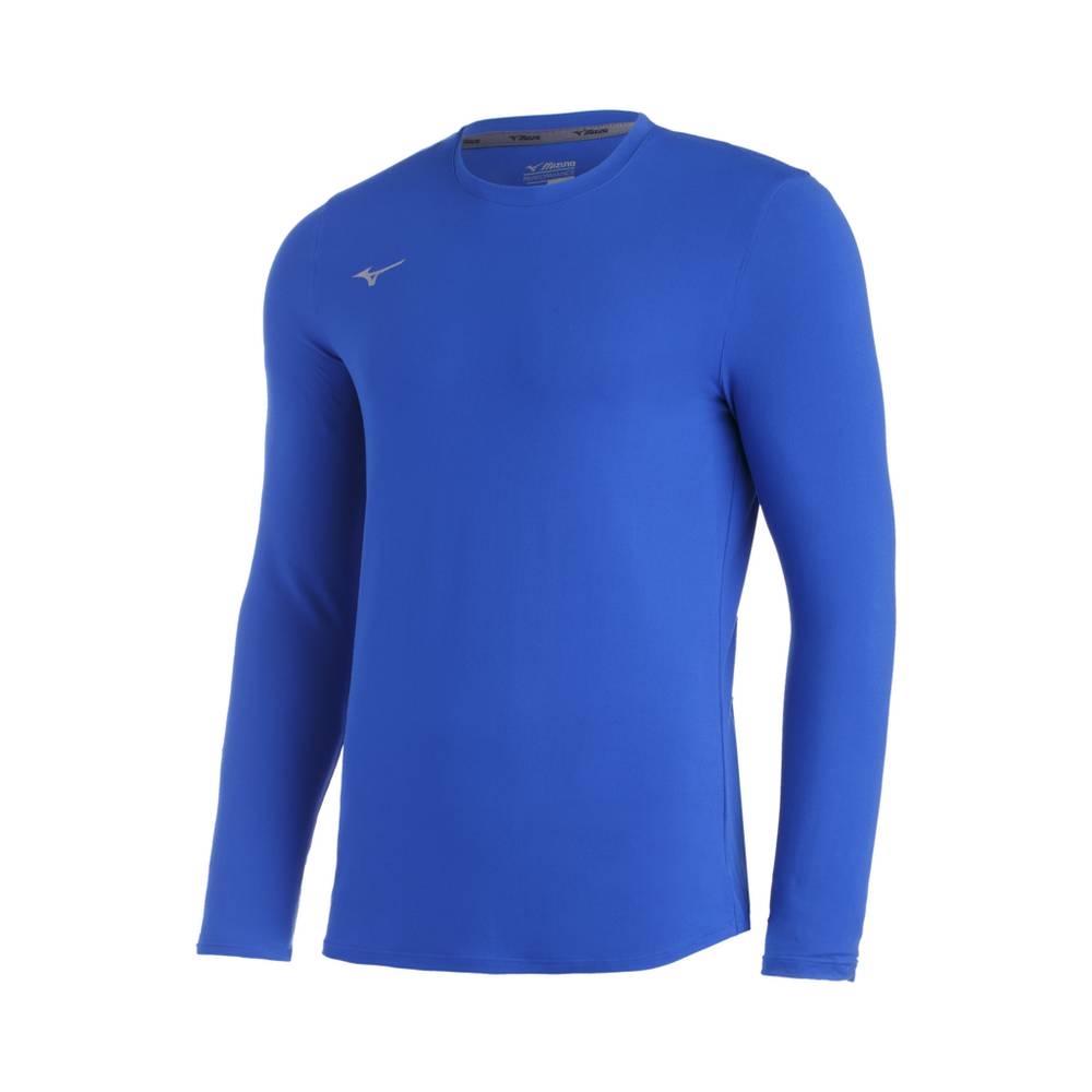 Panske Treningove Oblecenie Mizuno Comp Diamond Long Sleeve Crew Baseball Kráľovská Modrá Vypredaj T